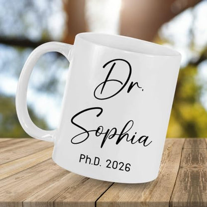 W62221 Personalized Ph D Graduation for | Customised Coffee Mug | 11 OZ