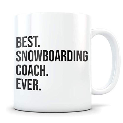 Funny Snowboarding Coach Gifts Best Snowboard | Ceramic Coffee Mug | 11 OZ