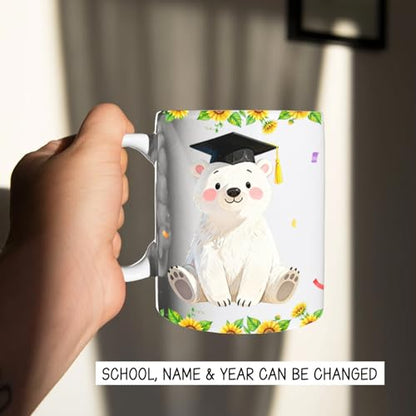 Personalized School Name Year Polar Bear | Customised Coffee Mug | 11 OZ