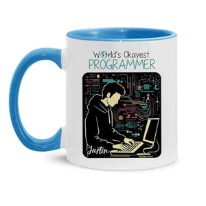 World s Great Programmer Men Design Accent | Customised Coffee Mug | 11 OZ