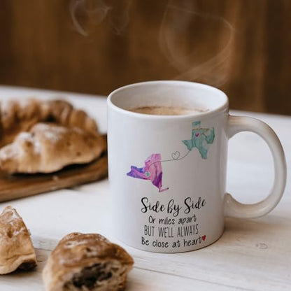 Custom Long Distance Friendship Side by or | Customised Coffee Mug | 11 OZ