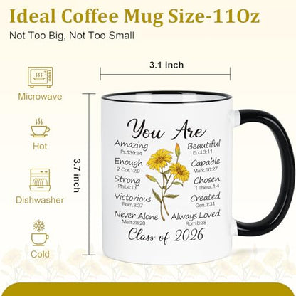 2026 Graduation Gifts Religious Christian | Ceramic Coffee Mug | 11 OZ