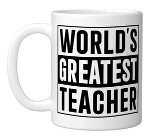 Best Teacher World s Greatest | Ceramic Coffee Mug | 11 OZ