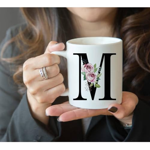 Personalized M Gifts Monogrammed Gift for | Customised Coffee Mug | 11 OZ