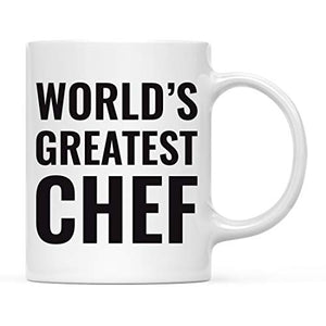 Gift for Men or Women World s Greatest Chef | Ceramic Coffee Mug | 11 OZ