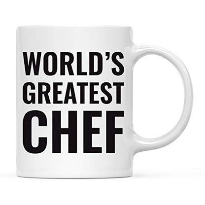 Gift for Men or Women World s Greatest Chef | Ceramic Coffee Mug | 11 OZ