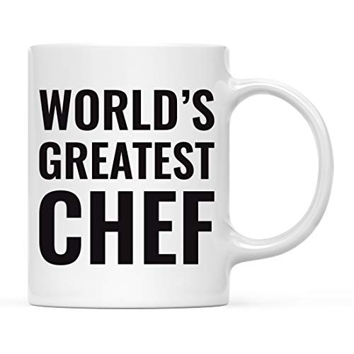Gift for Men or Women World s Greatest Chef | Ceramic Coffee Mug | 11 OZ