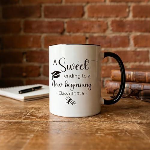 Graduation Gifts A Sweet Ending to New | Ceramic Coffee Mug | 11 OZ