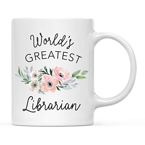 Gift for Women World s Greatest Librarian | Ceramic Coffee Mug | 11 OZ
