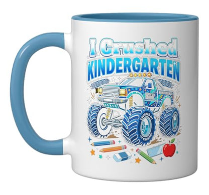 I Crushed Kindergarten Monster Truck | Ceramic Coffee Mug | 11 OZ