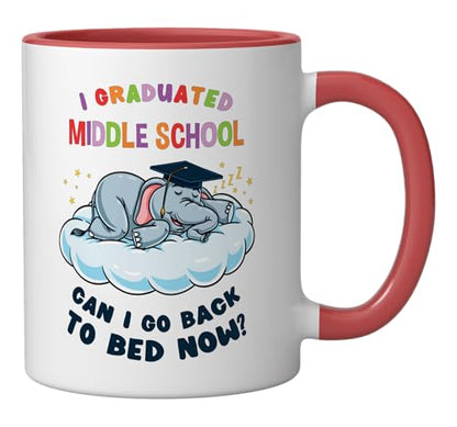 I Graduated Middle School Elephant Doctorate | Ceramic Coffee Mug | 11 OZ