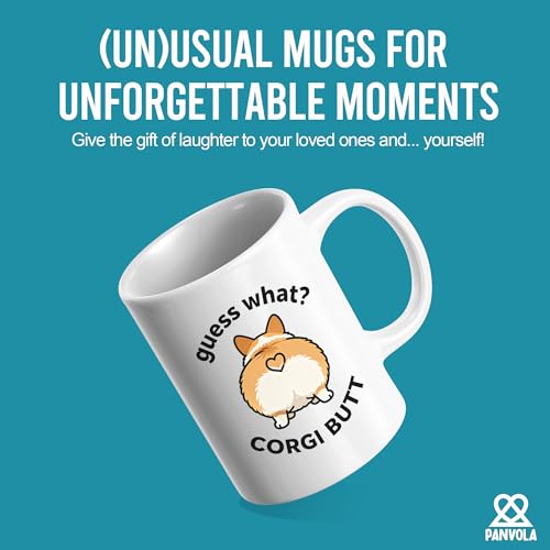 Guess What Corgi Butt Lovers Gift Dog Mom Dad | Ceramic Coffee Mug | 11 OZ