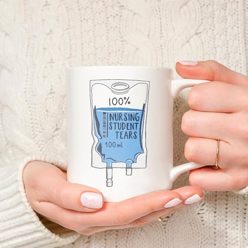 Funny Nurse 100 Nursing Student Tears Gifts | Ceramic Coffee Mug | 11 OZ