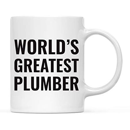 Gift for Men or Women World s Greatest Plumber | Ceramic Coffee Mug | 11 OZ