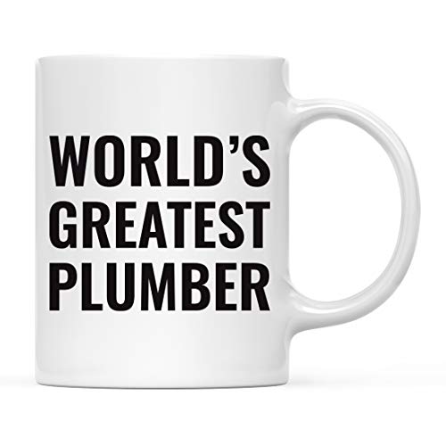 Gift for Men or Women World s Greatest Plumber | Ceramic Coffee Mug | 11 OZ
