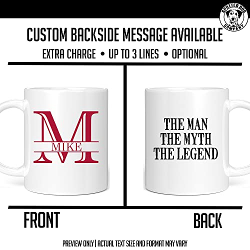 Personalized Monogram with Custom Text and | Customised Coffee Mug | 11 OZ