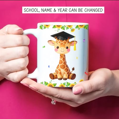 Personalized Giraffe Graduation Accent | Customised Coffee Mug | 11 OZ