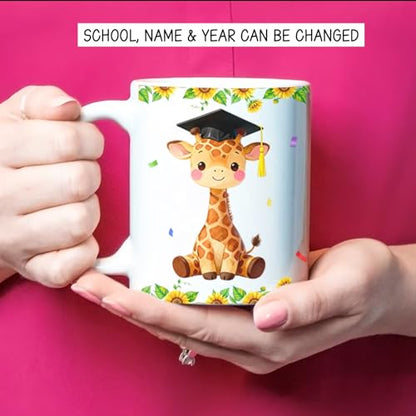 Personalized Giraffe Graduation Accent | Customised Coffee Mug | 11 OZ