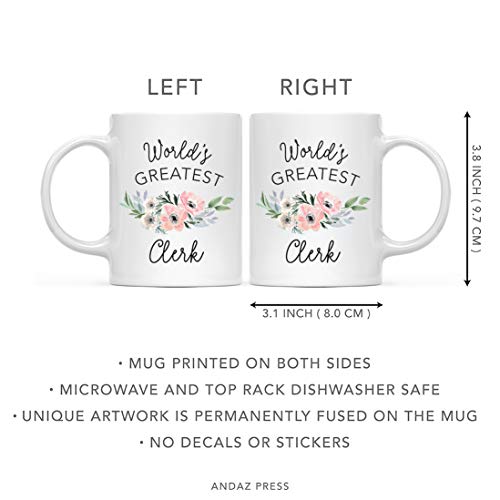 Gift for Women World s Greatest Clerk Bohemian | Ceramic Coffee Mug | 11 OZ