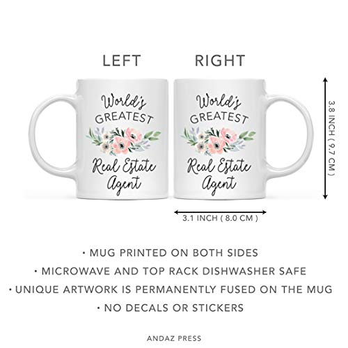 Gift for Women World s Greatest Real Estate | Ceramic Coffee Mug | 11 OZ