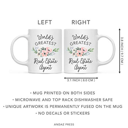 Gift for Women World s Greatest Real Estate | Ceramic Coffee Mug | 11 OZ
