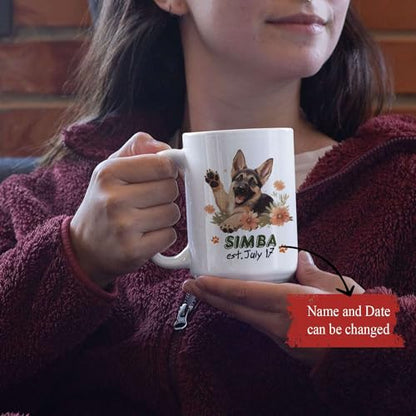 Unique Customized Young German Shepherd | Customised Coffee Mug | 11 OZ