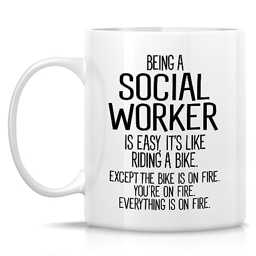 Funny Social Worker Gift Work Graduation Funny | Ceramic Coffee Mug | 11 OZ