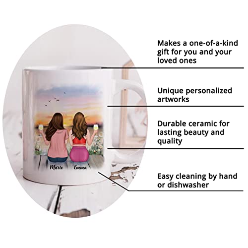 GOSSBY Personalized Custom 2 Sisters Just | Customised Coffee Mug | 11 OZ