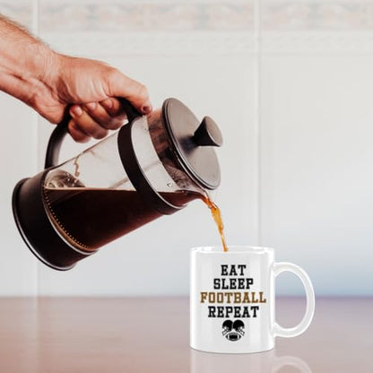 American Football with Handle Novelty for Men | Ceramic Coffee Mug | 11 OZ