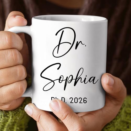 W62221 Personalized Ph D Graduation for | Customised Coffee Mug | 11 OZ