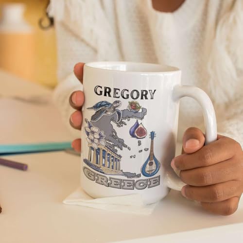 Awesome Greece Culture Themed Custom Name | Customised Coffee Mug | 11 OZ