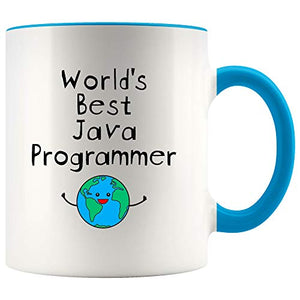 World s Best Java Programmer with Color Accent | Ceramic Coffee Mug | 11 OZ