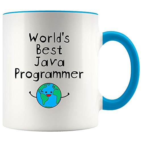 World s Best Java Programmer with Color Accent | Ceramic Coffee Mug | 11 OZ