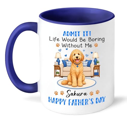 Personalized Name Goldendoodle Travel Admit | Customised Coffee Mug | 11 OZ