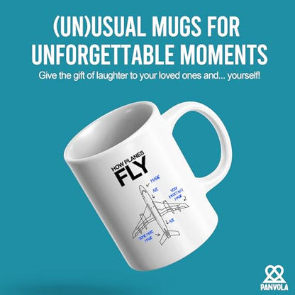 How Planes Fly Pilot Gifts Aviation Aerospace | Ceramic Coffee Mug | 11 OZ
