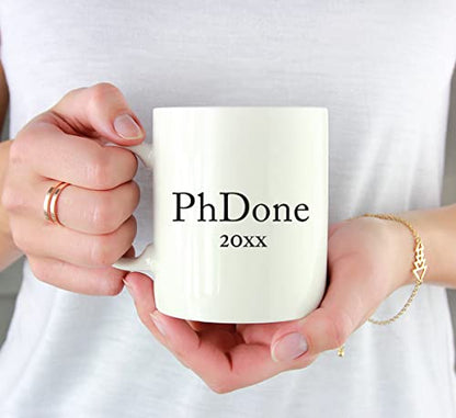 Graduation Gift PhDone 2026 1-Pack Includes | Ceramic Coffee Mug | 11 OZ