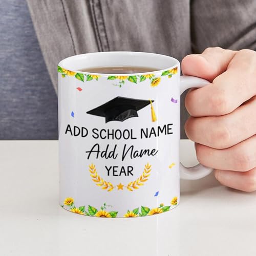 Personalized New Graduate Hedgehog | Customised Coffee Mug | 11 OZ