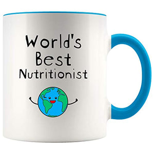 World s Best Nutritionist with Color Accent | Ceramic Coffee Mug | 11 OZ