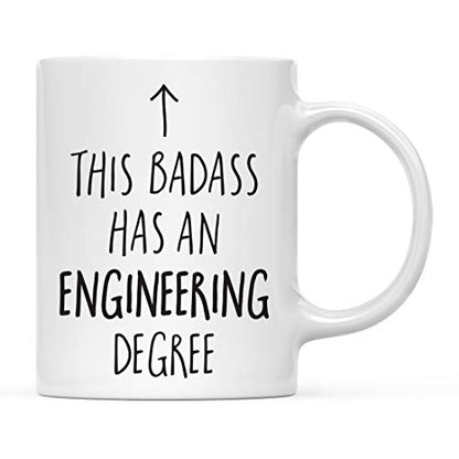 Graduation Gift This Badass Has a Engineering | Ceramic Coffee Mug | 11 OZ