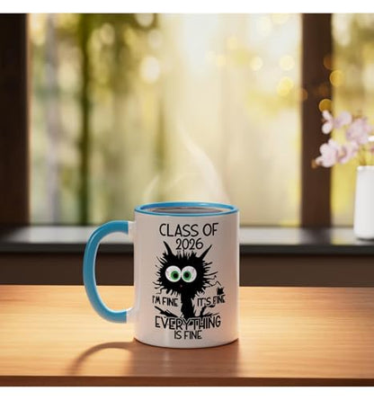 I m Fine It s Cat Class Of 2026 | Ceramic Coffee Mug | 11 OZ