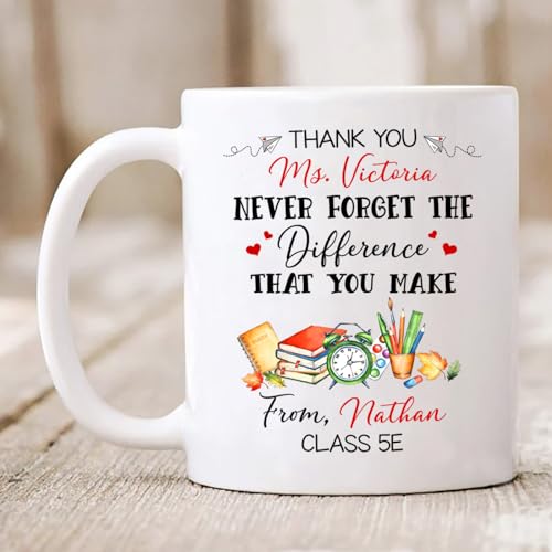 Never Forget The Difference That You Make | Customised Coffee Mug | 11 OZ