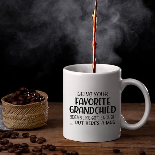 Veracco Being Your Favorite Grandchild Seems | Ceramic Coffee Mug | 11 OZ