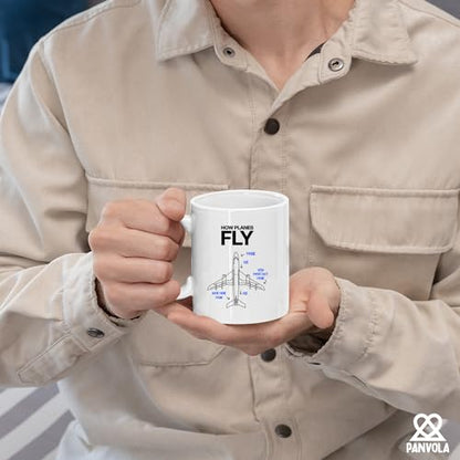 How Planes Fly Pilot Gifts Aviation Aerospace | Ceramic Coffee Mug | 11 OZ