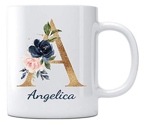 Mothers Day Presents with Name Angelica Gift | Ceramic Coffee Mug | 11 OZ
