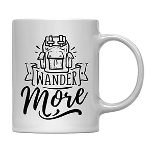 Hot Chocolate Gift Wander More 1-Pack | Ceramic Coffee Mug | 11 OZ