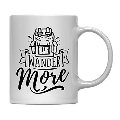 Hot Chocolate Gift Wander More 1-Pack | Ceramic Coffee Mug | 11 OZ
