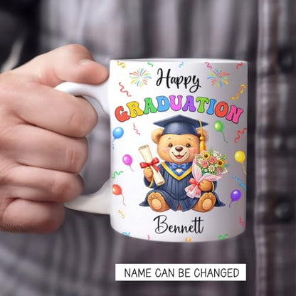 Personalized Happy Graduation Accent with | Customised Coffee Mug | 11 OZ