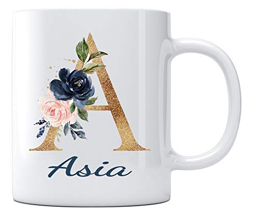 Mothers Day Presents with Name Asia Gift from | Ceramic Coffee Mug | 11 OZ