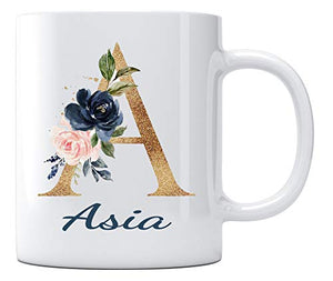 Mothers Day Presents with Name Asia Gift from | Ceramic Coffee Mug | 11 OZ