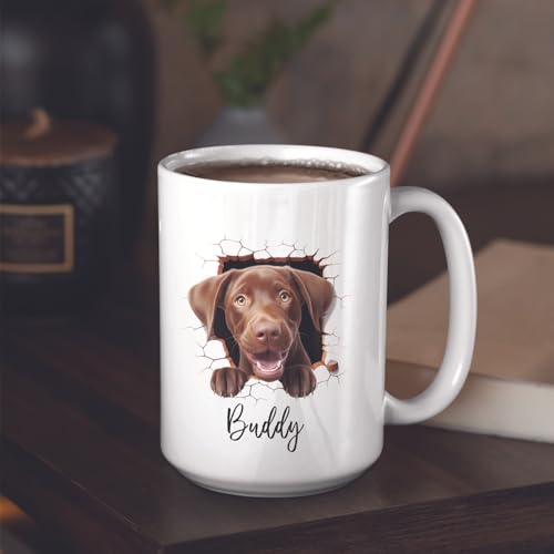 Customized Chocolate Labrador Retriever Dog | Customised Coffee Mug | 11 OZ